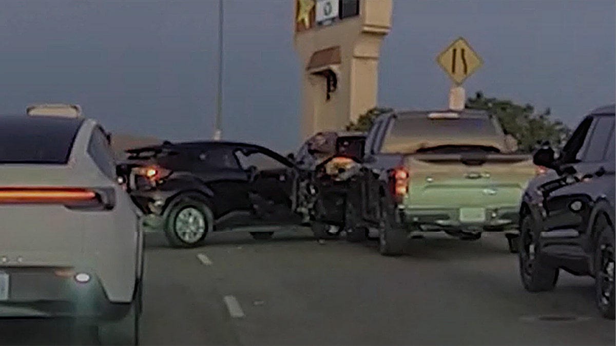 California scene where an illegal immigrant allegedly rammed ICE agents with his car