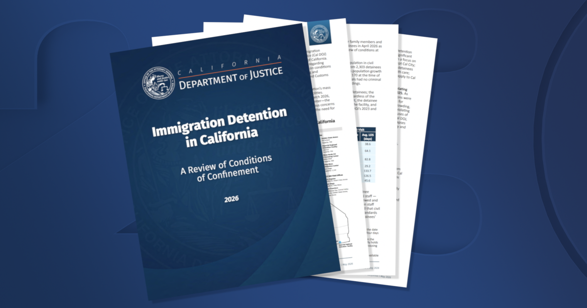 California DOJ report finds worsening conditions inside ICE detention centers