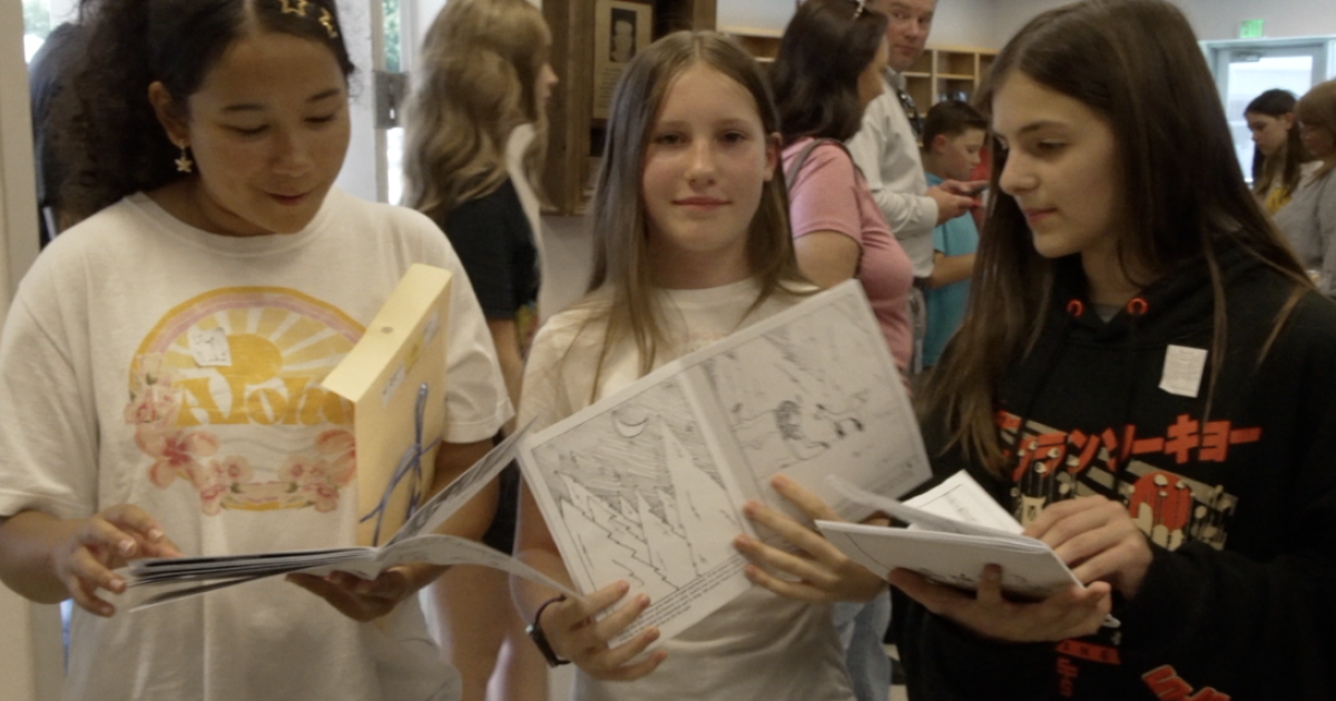 Students write and illustrate books for kids in local hospitals