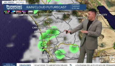 This is when light rain is expected to fall across San Diego County