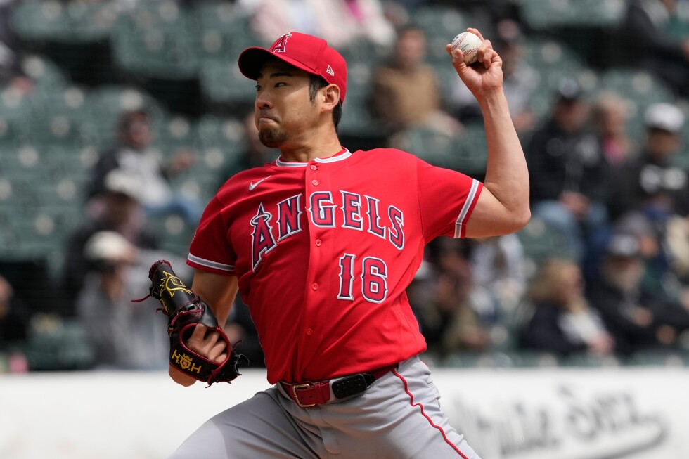 Angels starter Yusei Kikuchi leaves game at Chicago with left shoulder tightness
