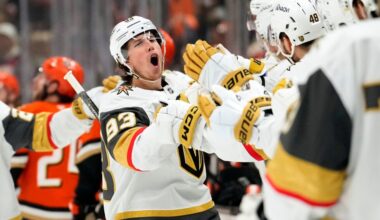 Marner, Dorofeyev propel Golden Knights past Ducks 5-1 in Game 6 clincher, into conference finals