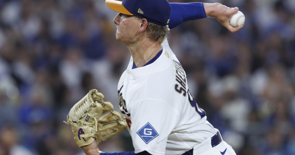 Why Dodgers' Emmet Sheehan has 'K ALS' stitched into glove