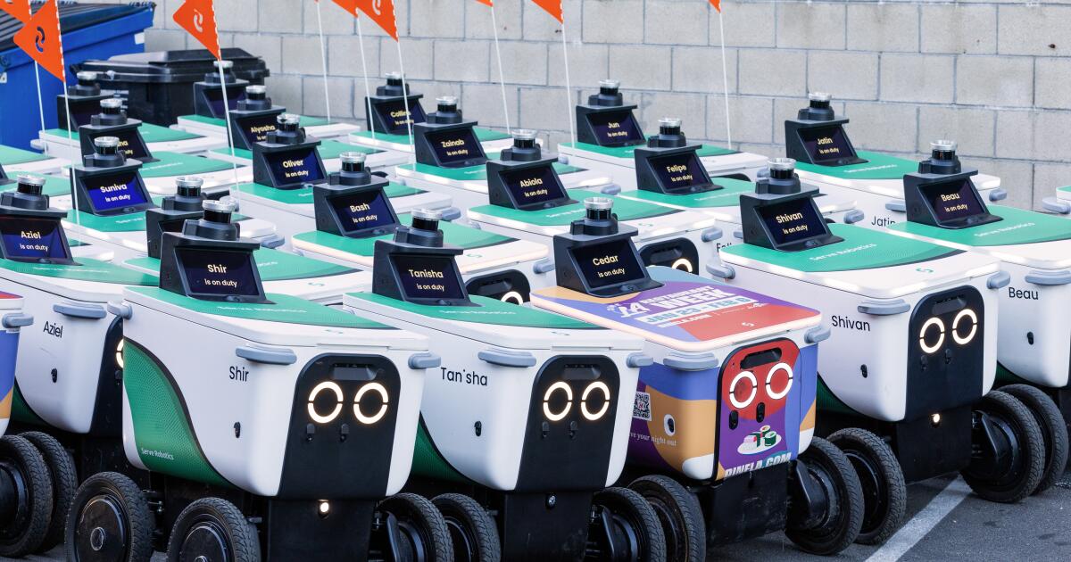 Growing fleet of delivery bots spreads to 40 L.A. neighborhoods