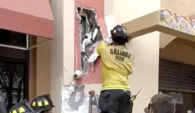 Burglary suspect trapped in a wall is rescued after Salinas cops on coffee break hear his cries for help