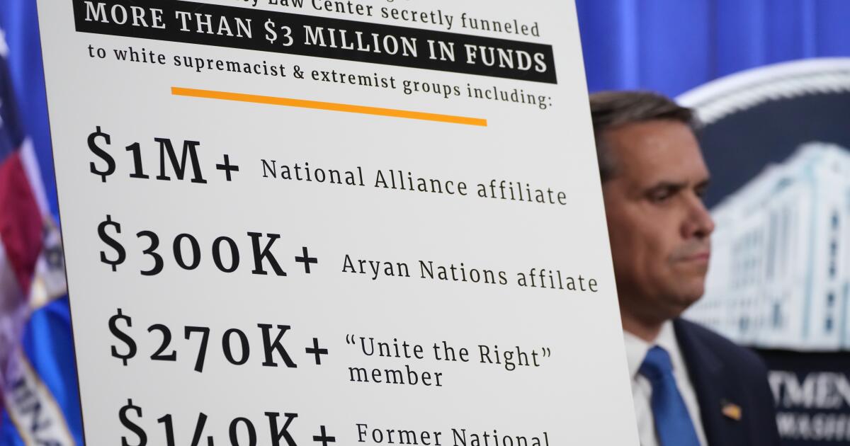 Justice Dept. threatens SPLC's mission monitoring hate groups