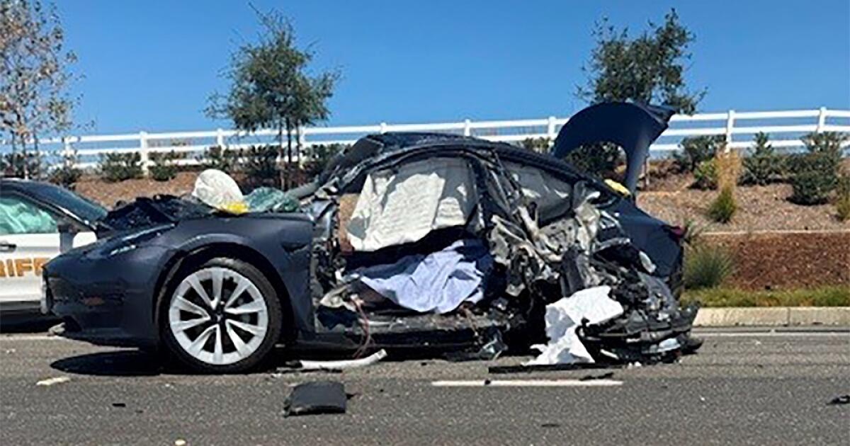 Lawsuit: Riverside deputy killed Tesla driver, fiancée in high-speed crash