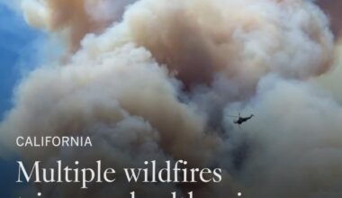 Multiple wildfires trigger unhealthy air quality alert in Southern California