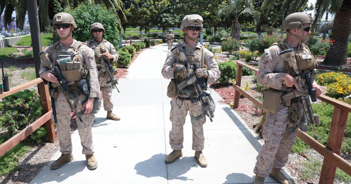While ICE cracked down on L.A. protests, Marines were told to use force as ‘last resort’
