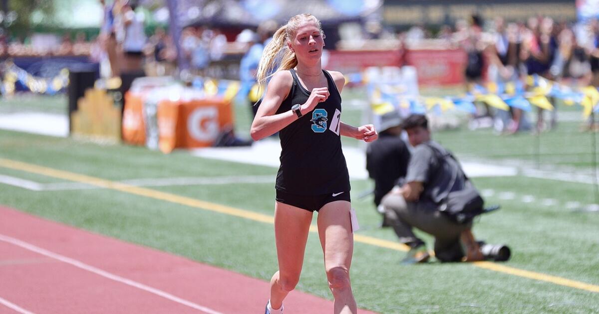 Southern Section track and field roundup: Braelyn Combe three-peats
