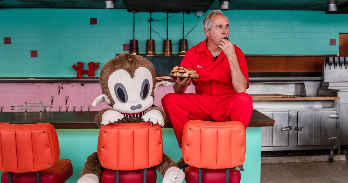 Gary Baseman draws on L.A. restaurant menus for new show at Johnie’s