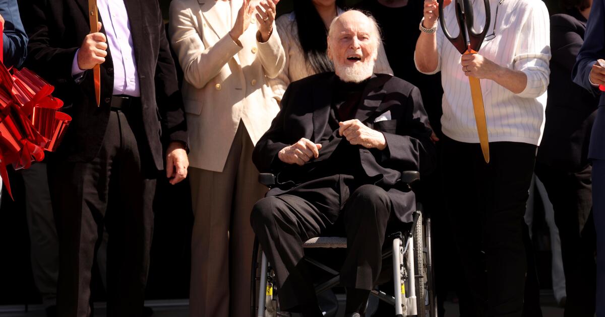 John Williams returns to North Hollywood High, which honors him with new performing arts center