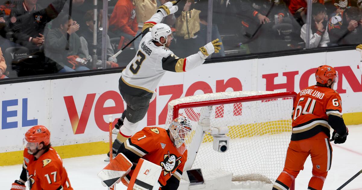 Ducks can't stop Mitch Marner and Golden Knights in Game 3 loss