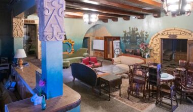 The historic Aztec Hotel along Route 66 is said to be cursed. But my tour found no ghosts or spirits