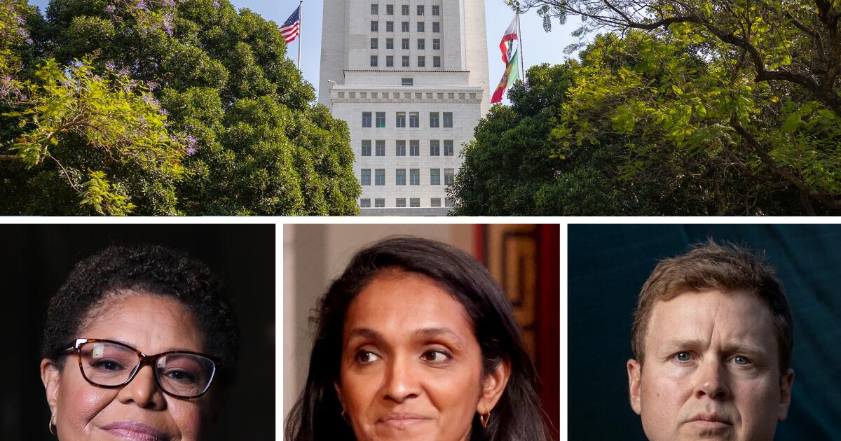 Live updates: L.A. mayor's debate between Bass, Pratt and Raman