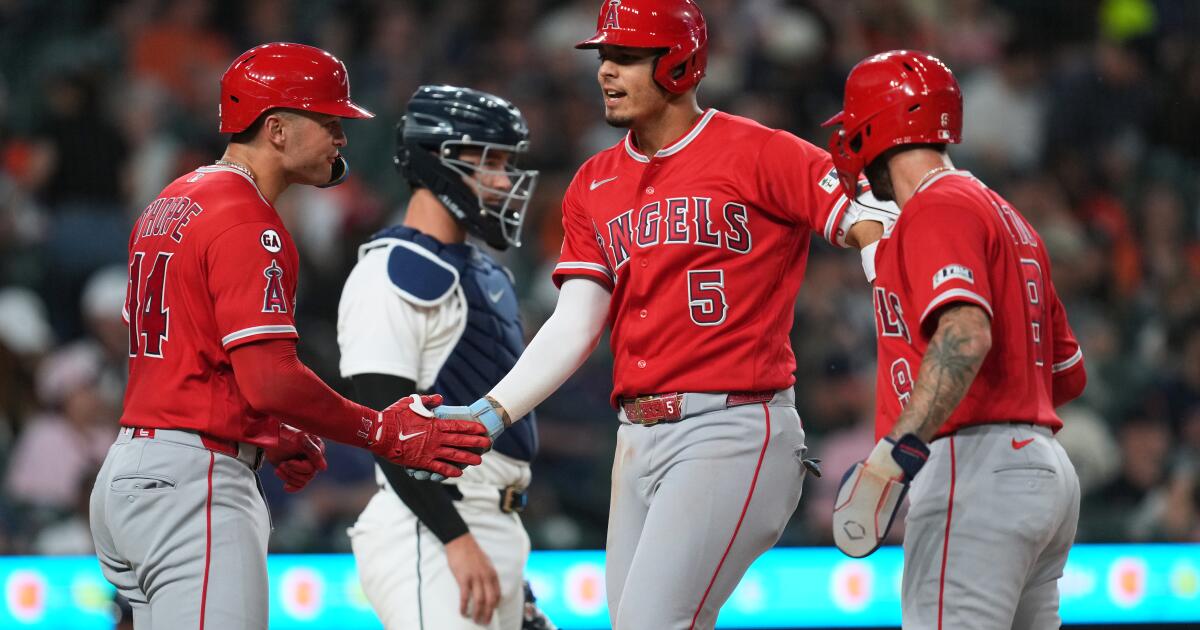 Vaughn Grissom has six RBIs in Angels' win over Detroit