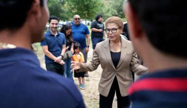 L.A. mayor candidates seek Latino vote. Bass is ahead of Raman, Pratt