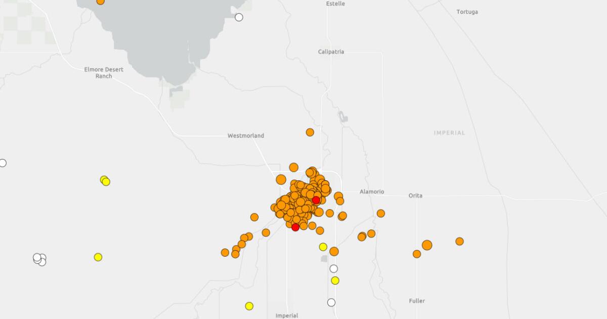 Earthquake swarm shakes Imperial County: Magnitude 4.7 quake reported