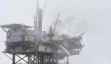 Oil rig off Southern California coast catches fire, dozens of workers evacuated, officials say