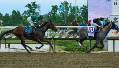 Napoleon Solo wins the Preakness Stakes by a length