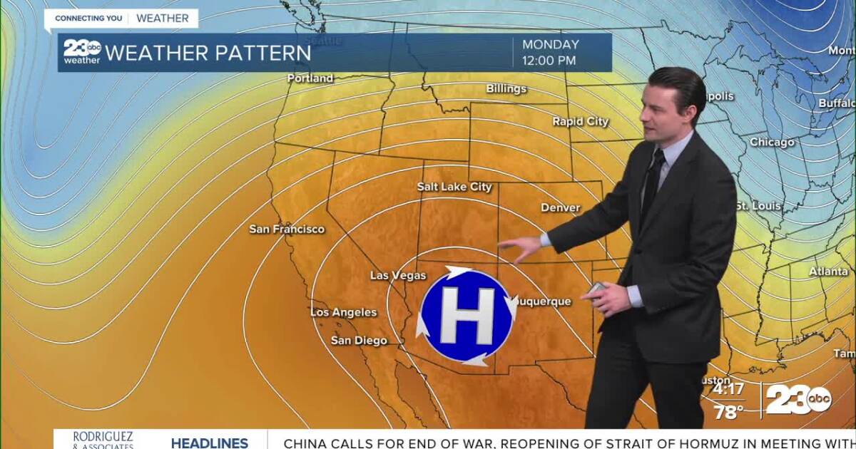 Near 90° by Thursday, warmer next week