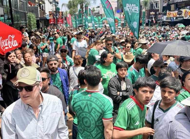 Crowds in Tijuana during the World Cup
