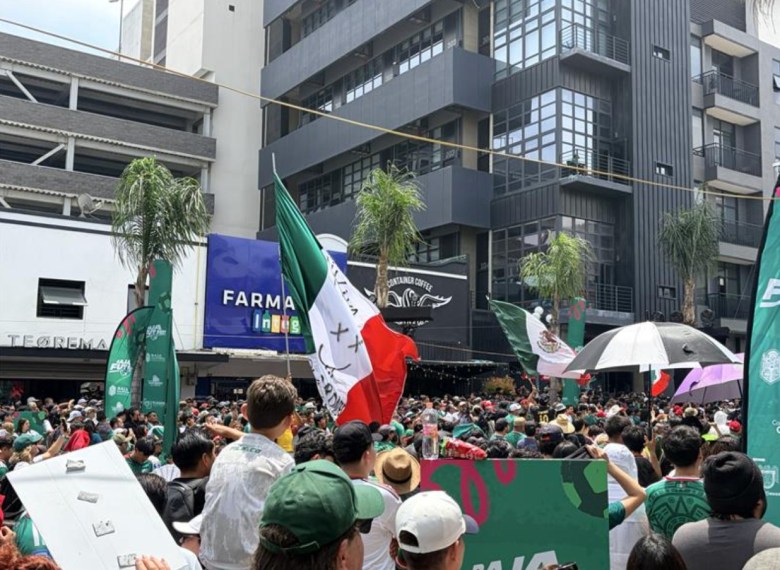 Crowds in Tijuana during the World Cup