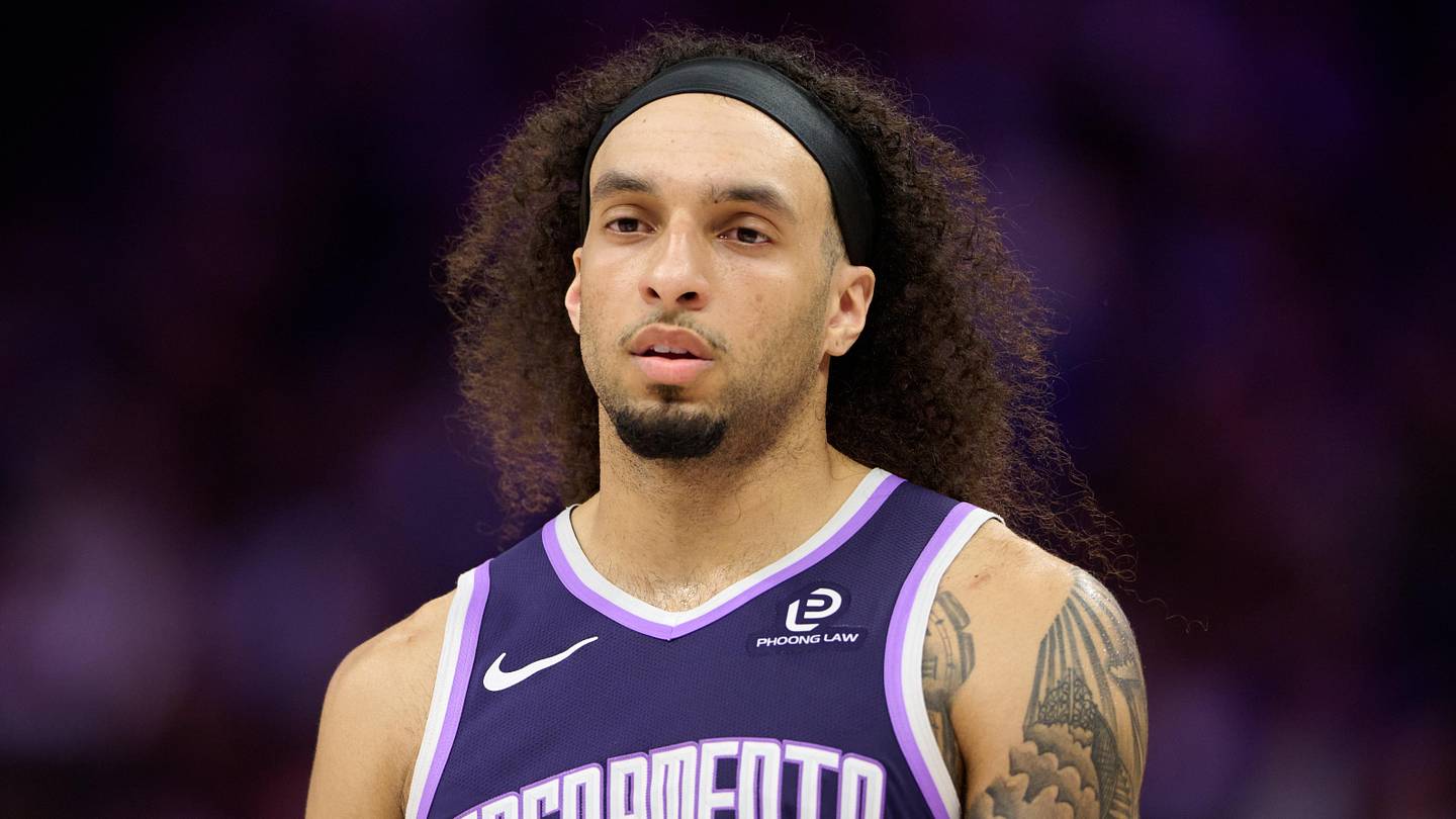 Apr 10, 2026; Sacramento, California, USA; Sacramento Kings guard Devin Carter (22) looks on after making a three point basket against the Golden State Warriors during the fourth quarter at Golden 1 Center. Mandatory Credit: Robert Edwards-Imagn Images