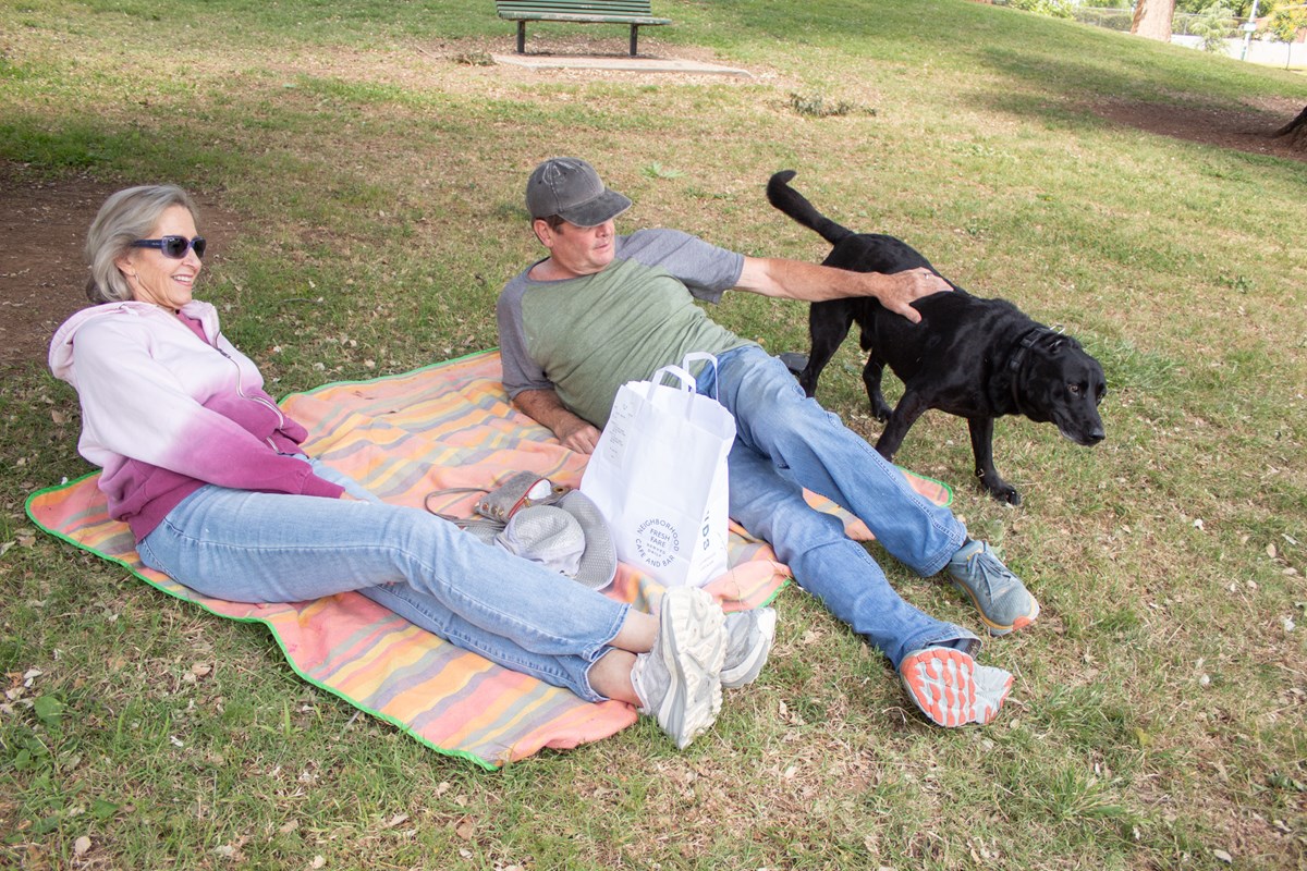 East Sacramento couple Marcie and Chris Linggi Thursday, May 28, 2026, at East Portal Park in East Sacramento. The two were born and raised in Sacramento and have lived in the neighborhood for nearly seven decades.