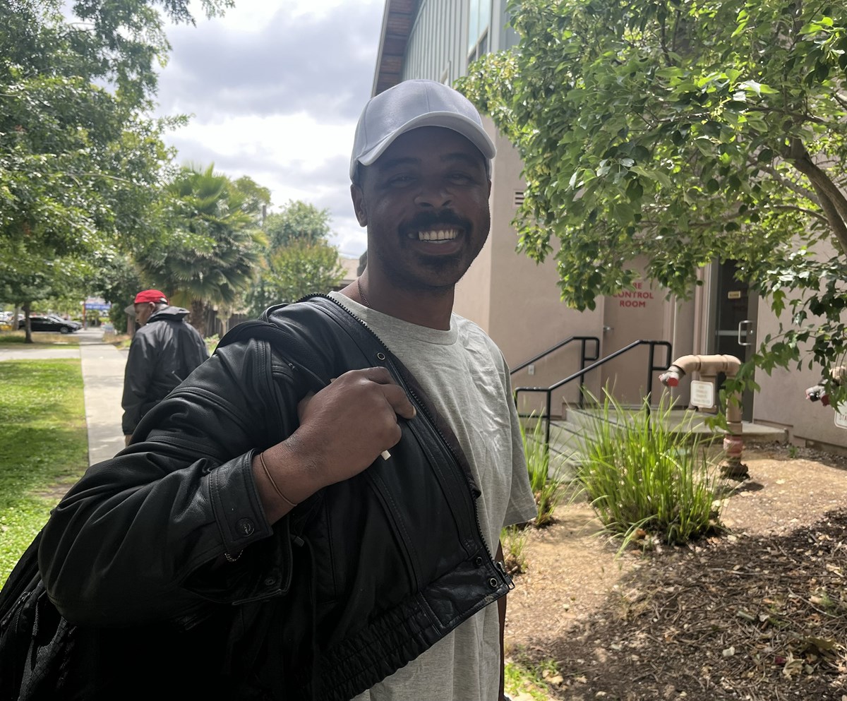 Christopher Garland in Oak Park across from Aggie Square. May 29, 2026.