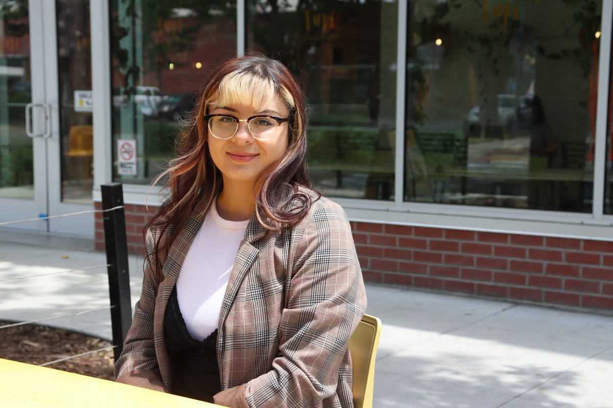 Jazely Peña, a 30-year-old Midtown Sacramento resident and mental health professional, poses for a portrait outside Tupi Coffee on Friday, May 29, 2026.