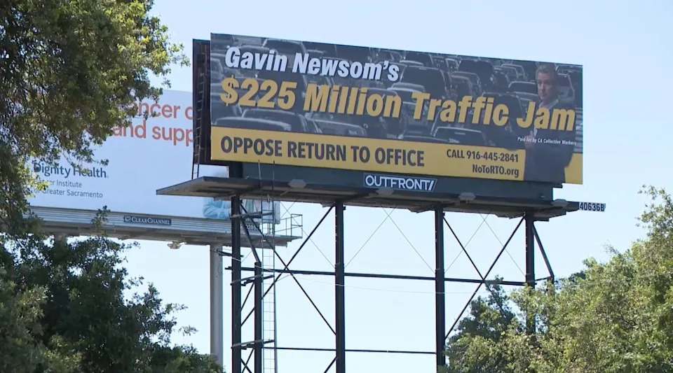 The fight over Newsom’s order has grown so heated that a billboard along a Sacramento-area highway is warning motorists of future traffic jams tied to the policy. ABC 1O