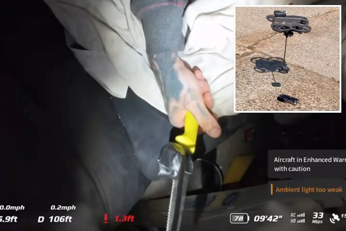 Sacramento cops deploy incredible new tactic to disarm violent maniac using a drone