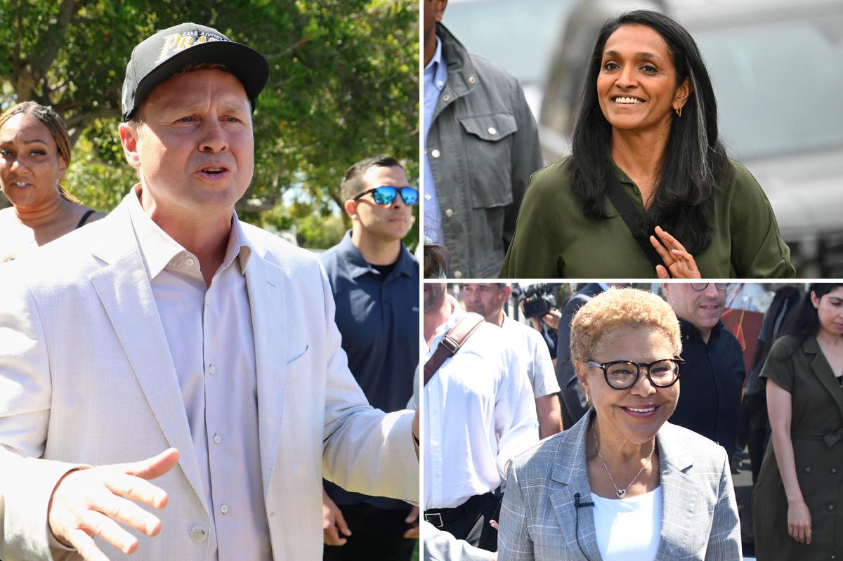 Karen Bass and Spencer Pratt lead Nithya Raman for Los Angeles mayor in early election results
