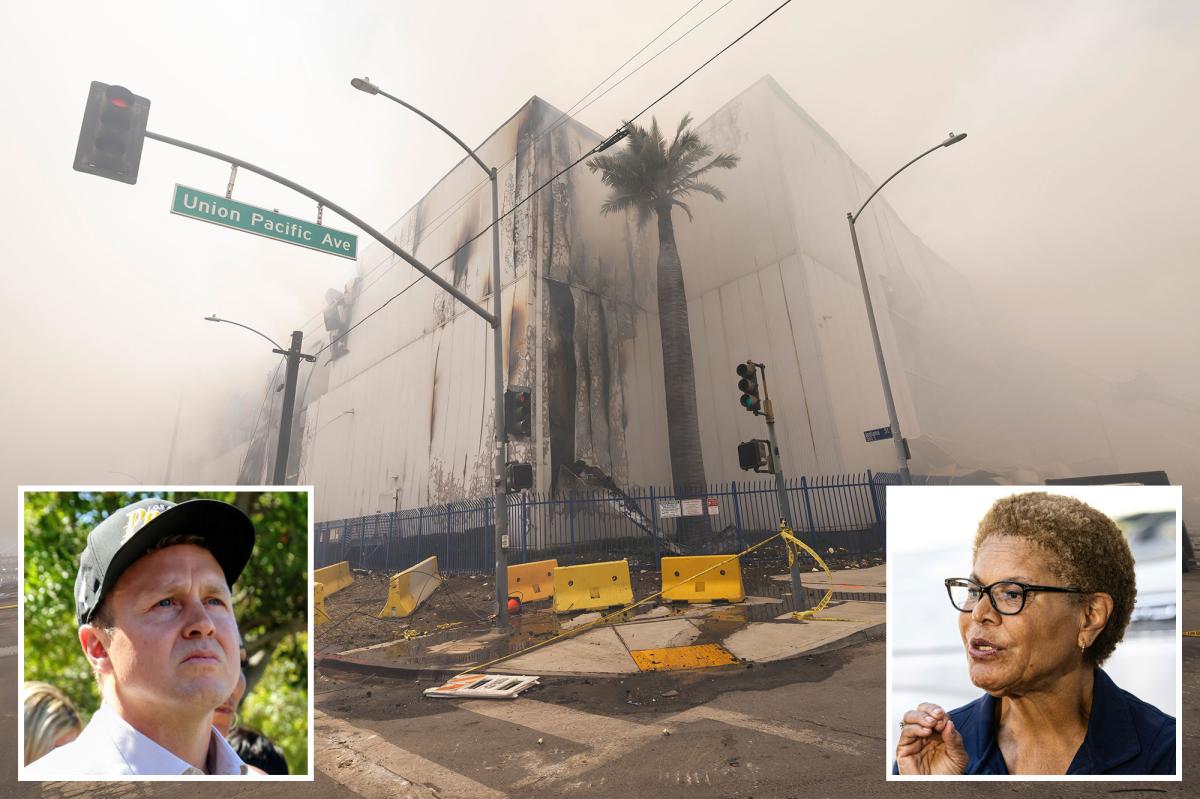 Los Angeles chokes on toxic smoke from massive warehouse fire as Spencer Pratt blames Karen Bass