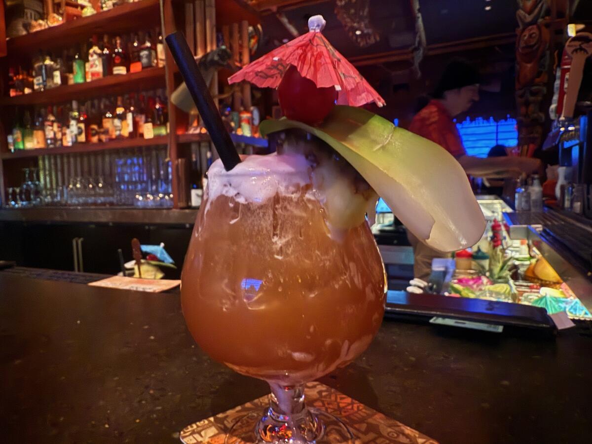 The Kungaloosh cocktail at Trader Sam's Enchanted Tiki Bar.
