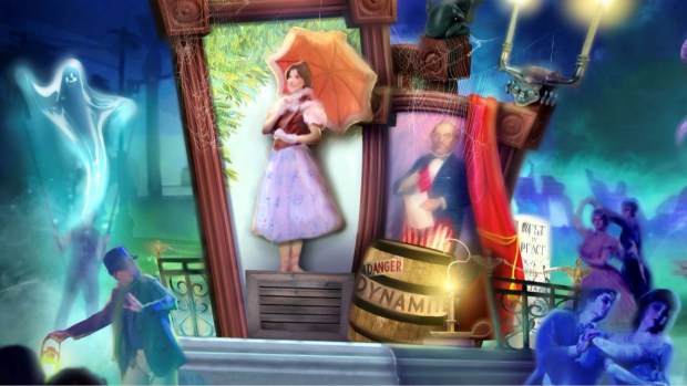 Concept art for the new Madame Leota's Swinging Wake street party coming to Oogie Boogie Bash at Disney California Adventure. (Courtesy of Disneyland)