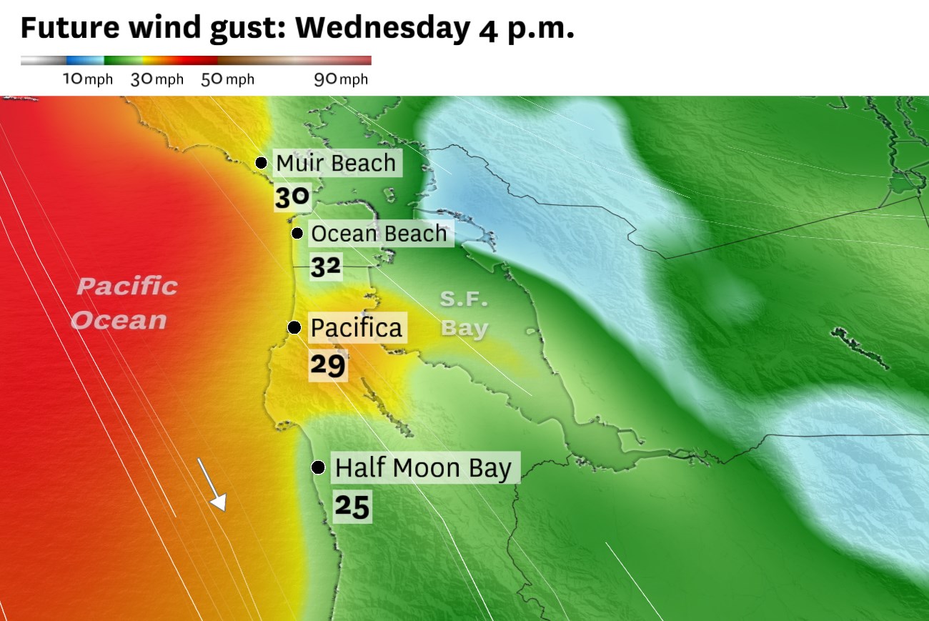 California coast to see high winds — and sunshine, too