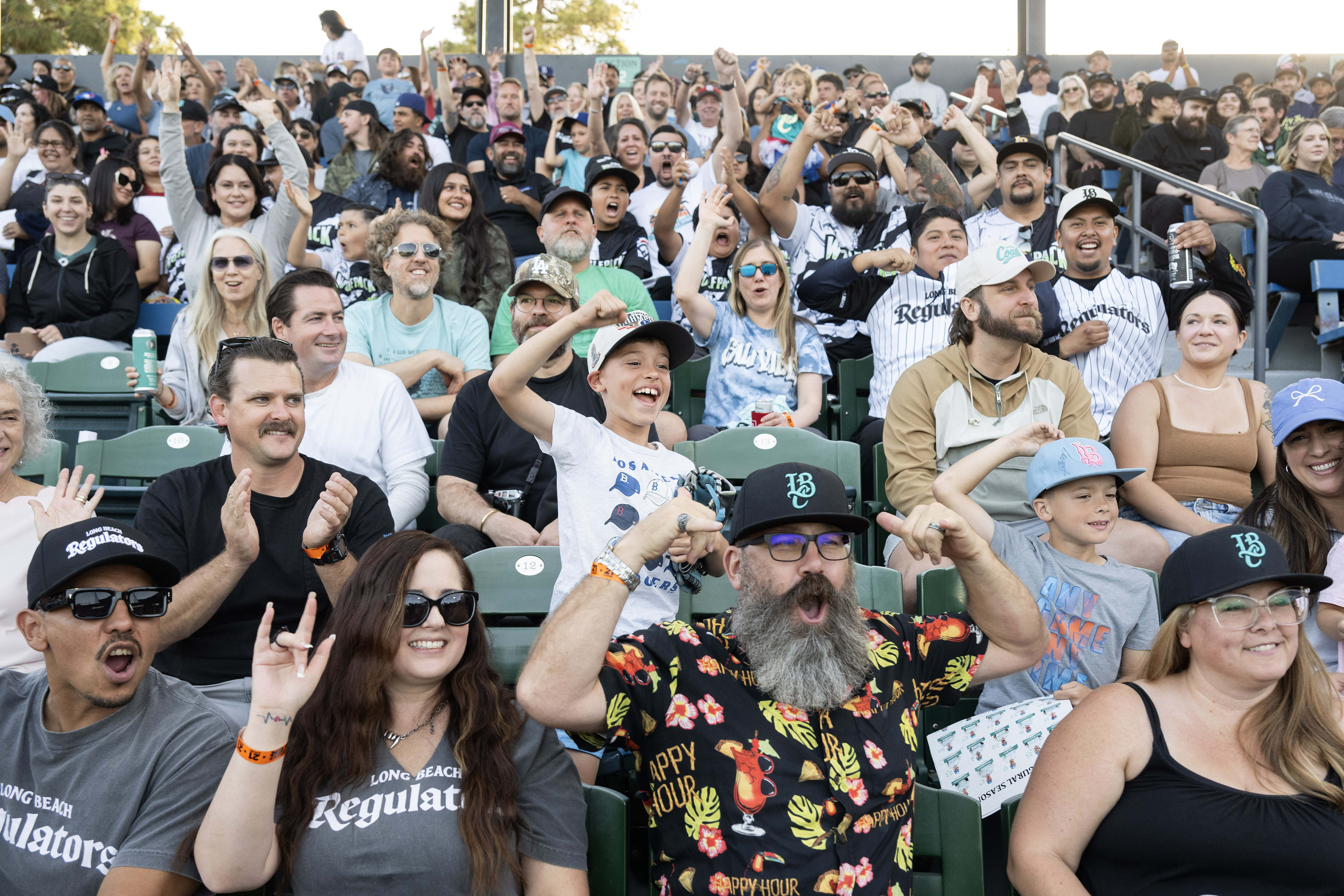 Fans of Long Beach Coast attend the inaugural opening day...