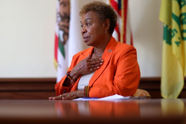 Oakland Mayor Barbara Lee at City Hall on Wednesday, Aug. 27, 2025, in Oakland, Calif. (Aric Crabb/Bay Area News Group)