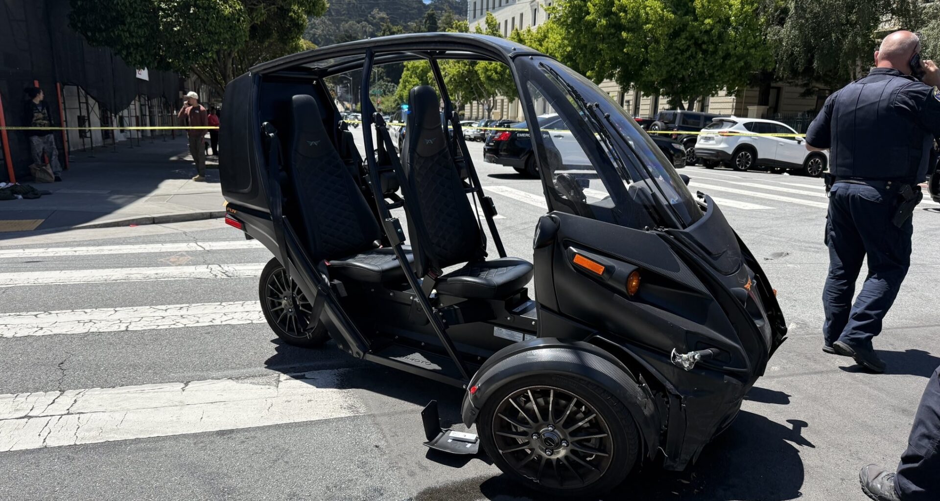 Video shows occupant flung from three-wheeler in S.F. crash