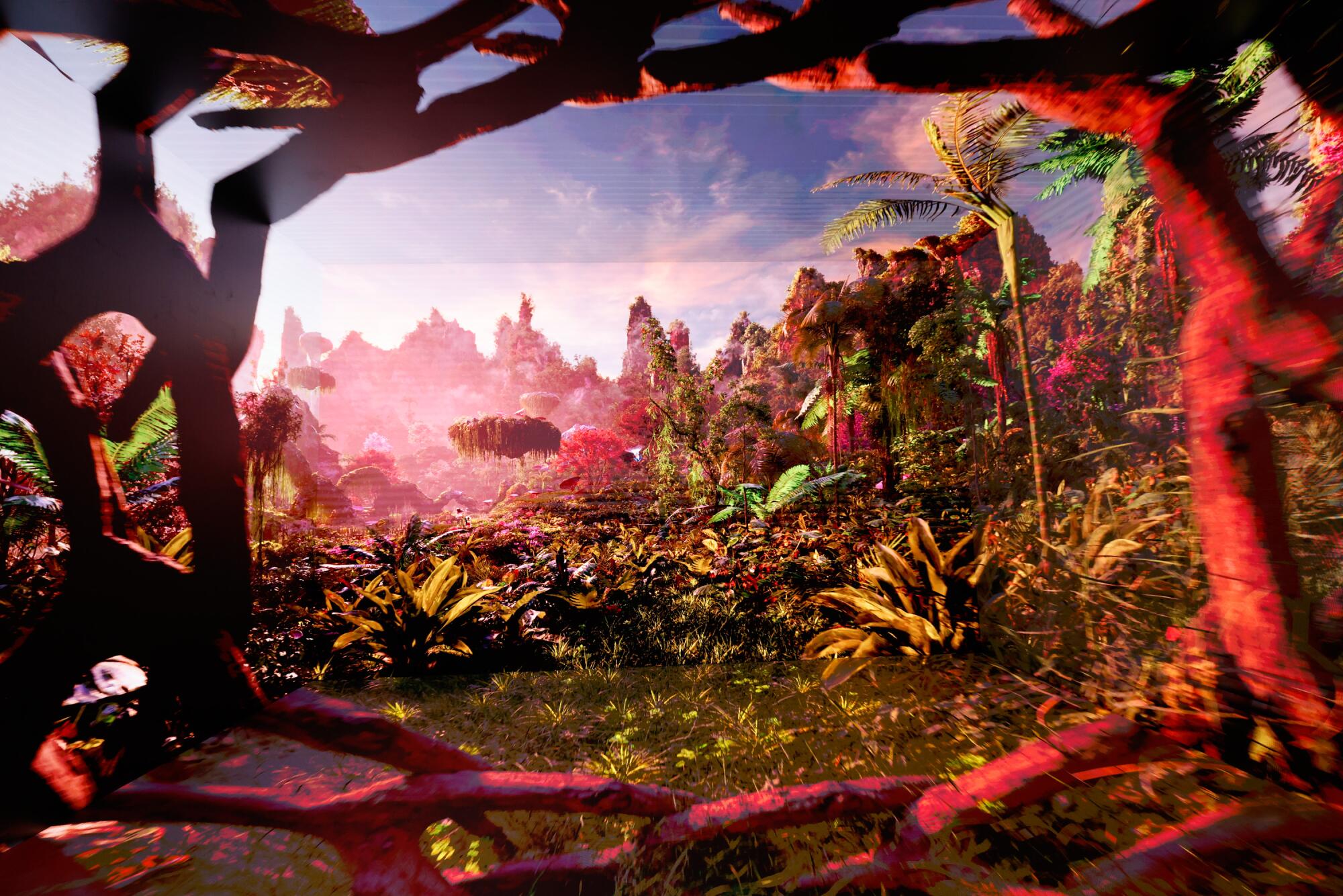 Inside an immersive AI arts museum.
