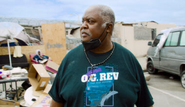  The Rev. Harry Williams in a scene from Laetitia Jacquart and Corinne Sullivan’s documentary “Fire Within,” set in San Francisco’s Tenderloin.
