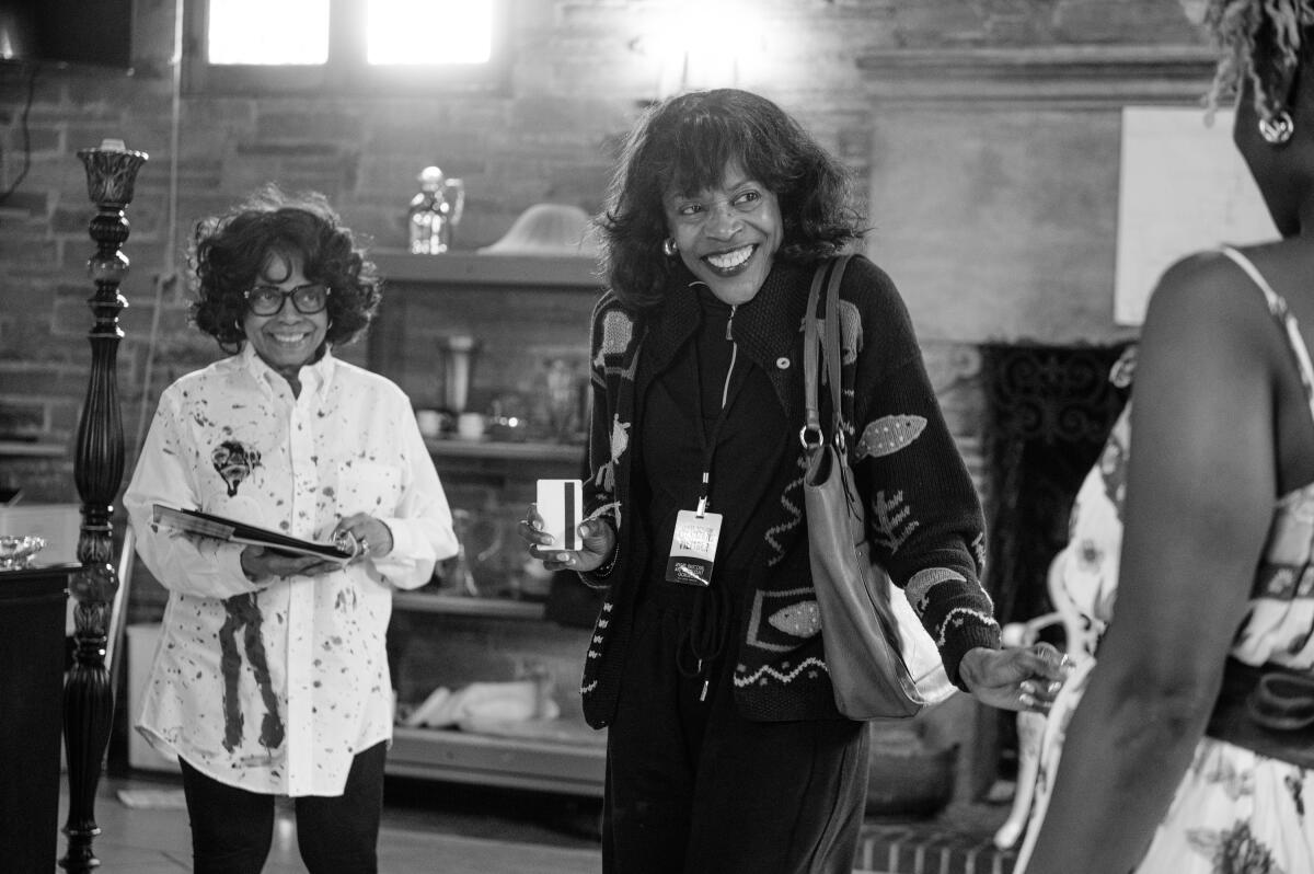 Denise Burse, from left, Charlayne Woodard and Deborah Joy Winans rehearse "Angry, Raucous, and Shamelessly Gorgeous,"