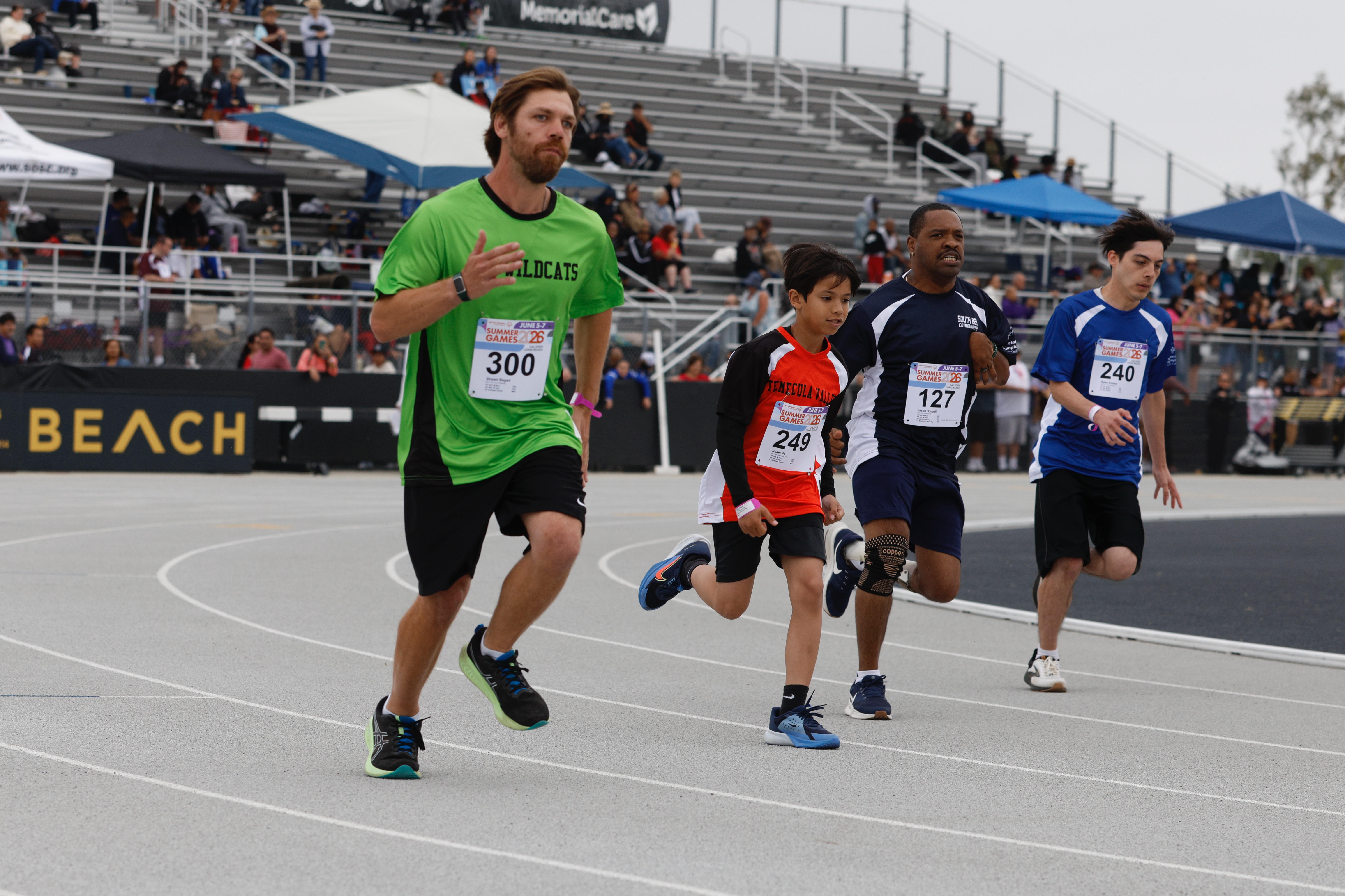 Runners start the 1500m race at the Special Olympics Southern...