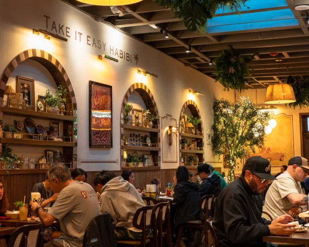The newly renovated Mazra restaurant in San Bruno is full of diners after a lengthy closure. (Courtesy Nabeeh Shamieh)