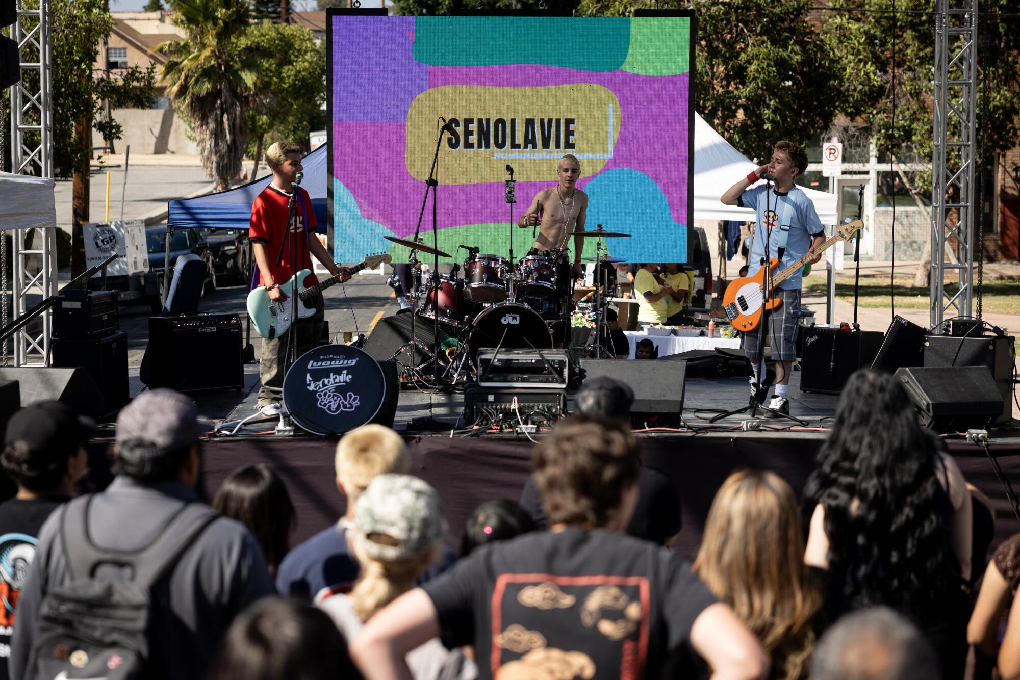 Band Senolavie performs at BHY Festival. 