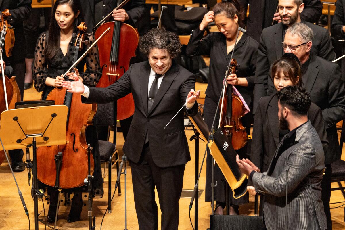 Gustavo Dudamel receives a standing ovation
