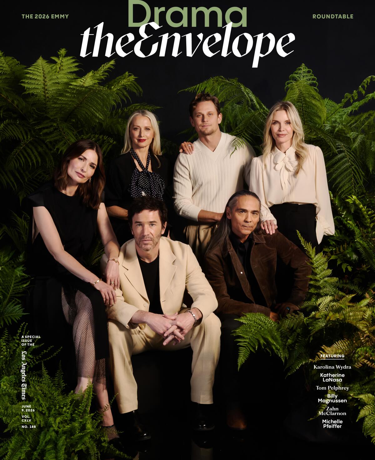 The Envelope June 9, 2026 cover featuring the Drama Roundtable actors