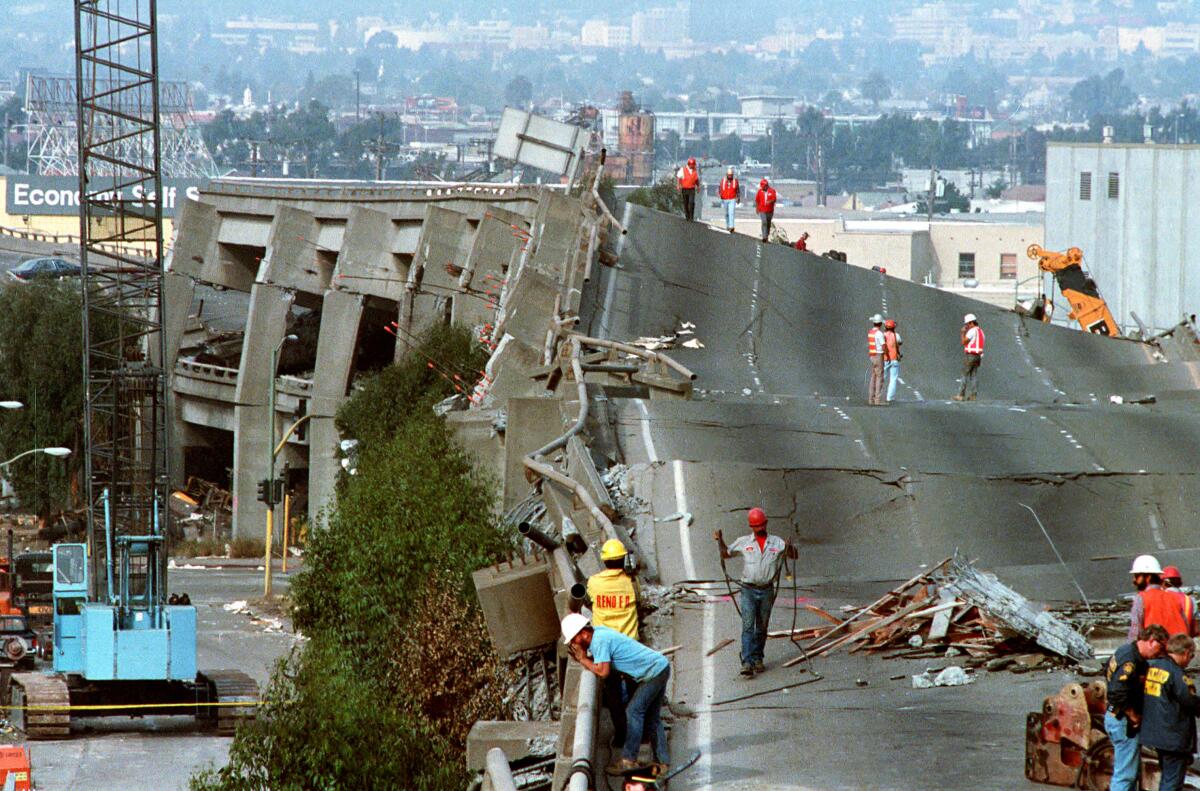 The upper deck of Interstate 880 in Oakland collapses on the lower deck, killing 42 people and injuring 108 others.